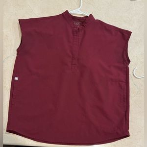 Women's Burgundy Rafaela™ - Oversized Scrub Top - XS / Burgundy